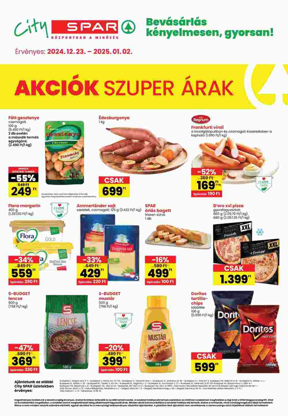 Spar akciós újság 2024.12.23-tól - 1. oldal.