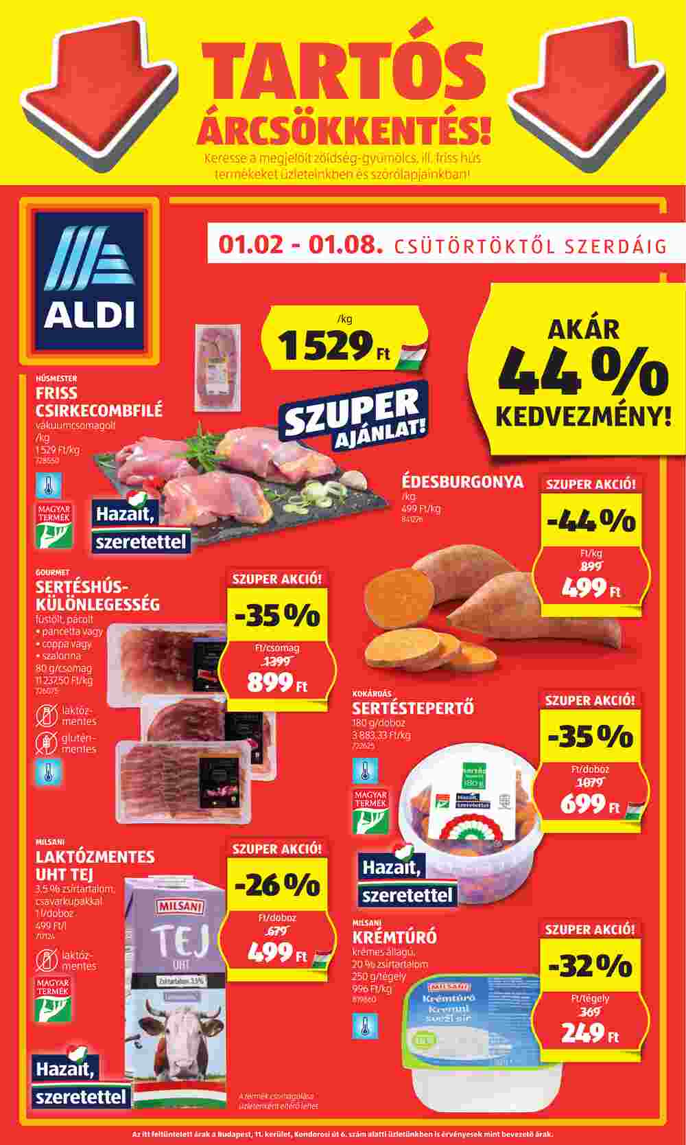 Aldi akciós újság 2025.01.02-től - 1. oldal.