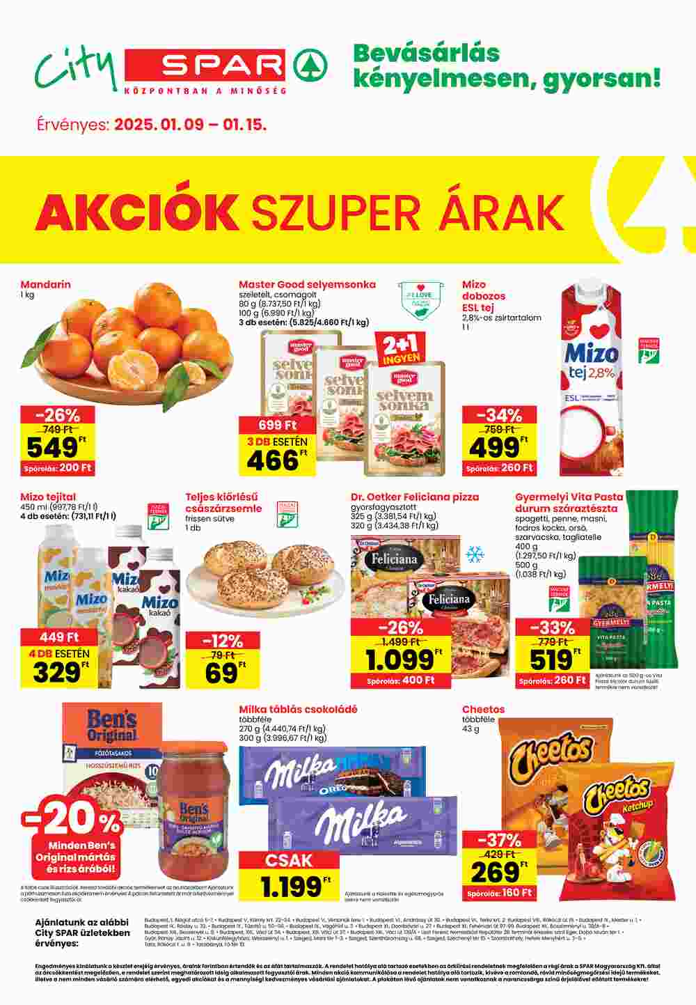 Spar akciós újság 2025.01.09-től - 1. oldal.