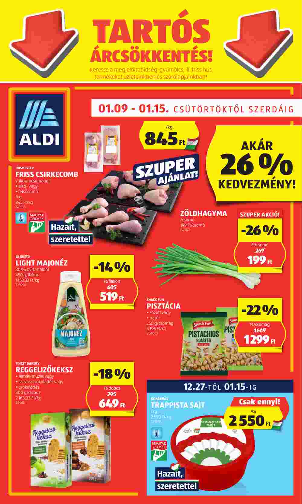 Aldi akciós újság 2025.01.09-től - 1. oldal.