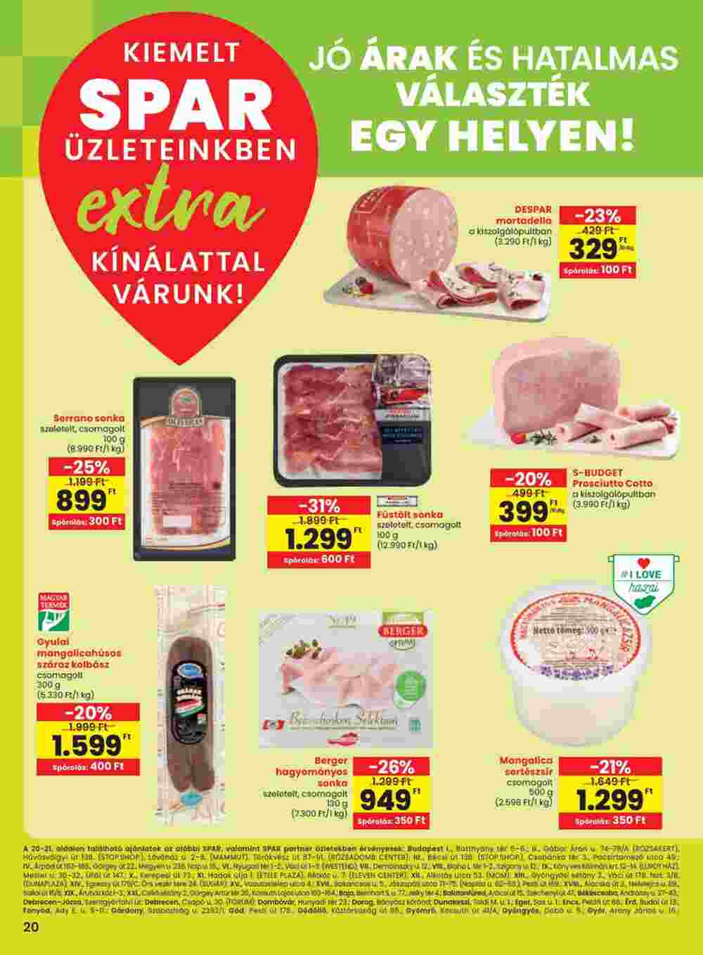 Spar Extra akciós újság 2025.01.16-tól - 1. oldal.