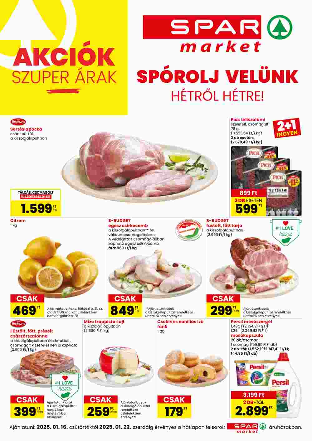 Spar Market akciós újság 2025.01.16-tól - 1. oldal.