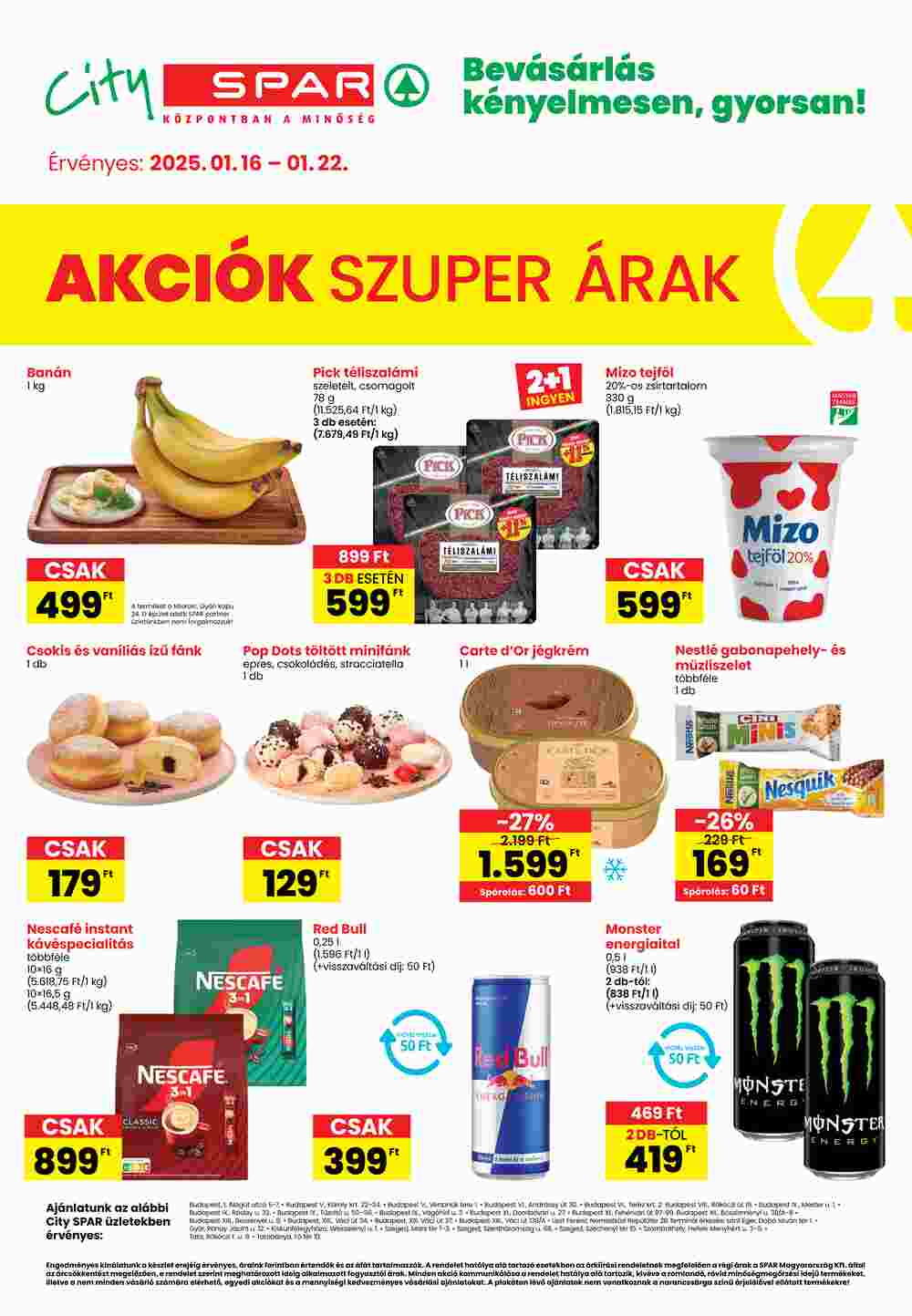 Spar akciós újság 2025.01.16-tól - 1. oldal.