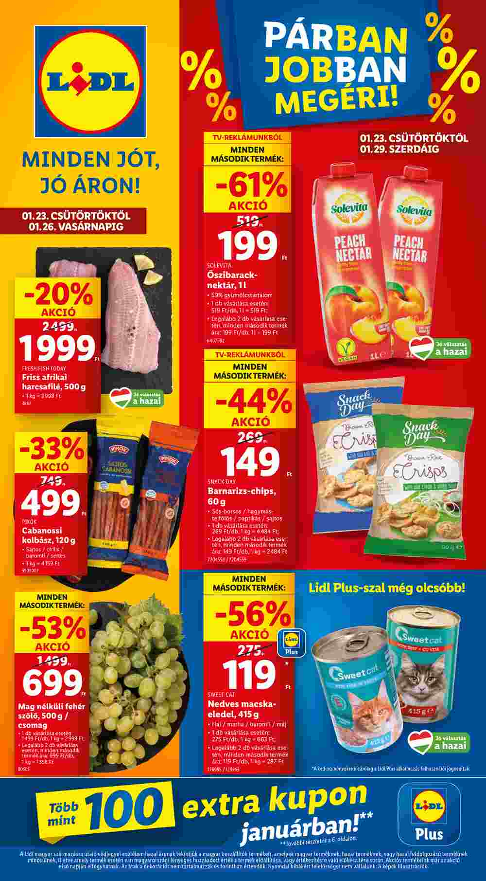 Lidl akciós újság 2025.01.23-tól - 1. oldal.