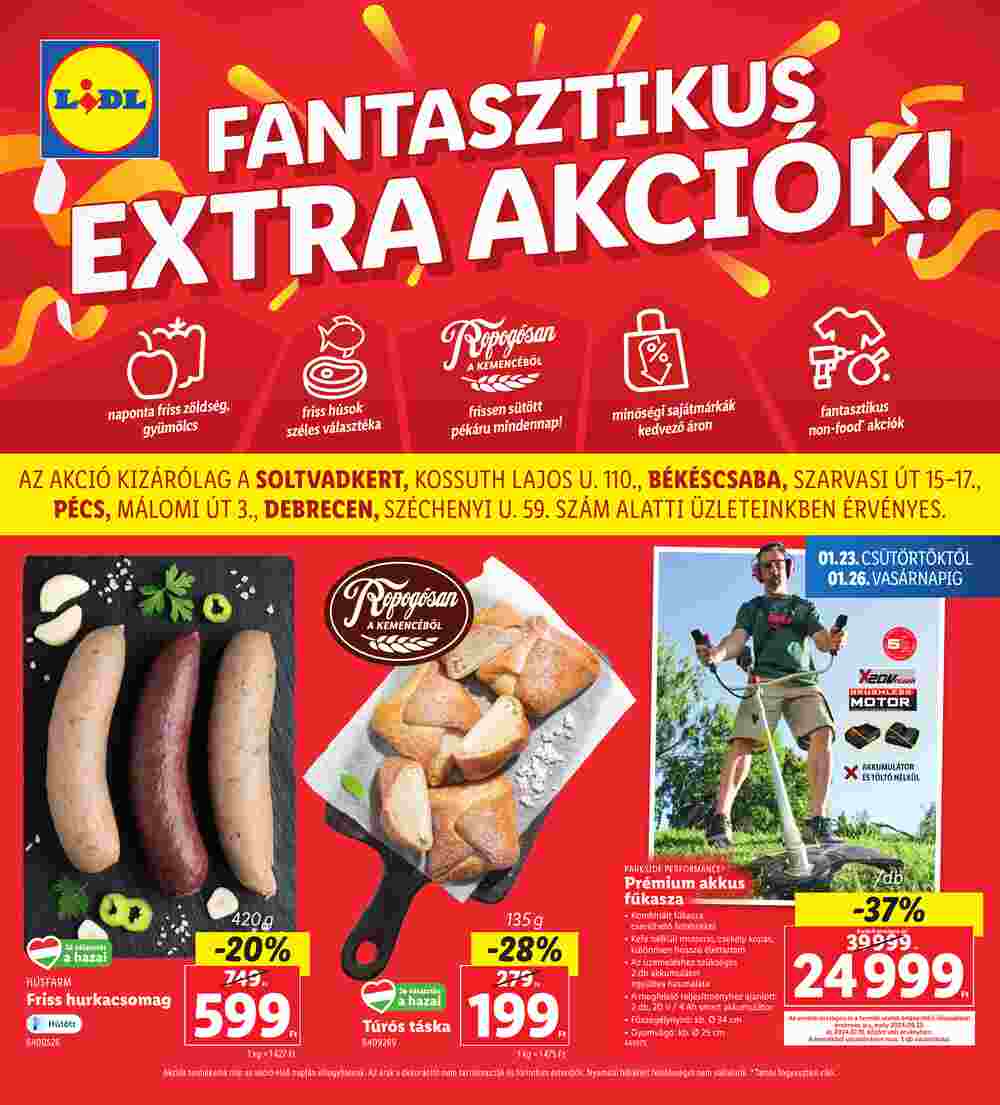 Lidl akciós újság 2025.01.23-tól - 1. oldal.