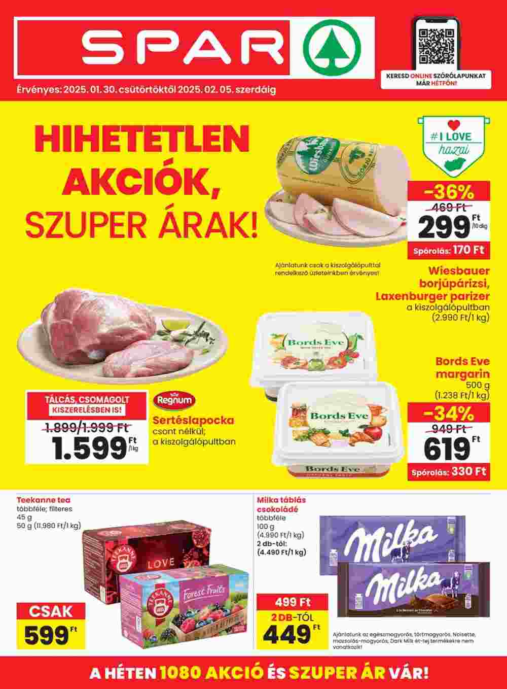 Spar akciós újság 2025.01.30-tól - 1. oldal.