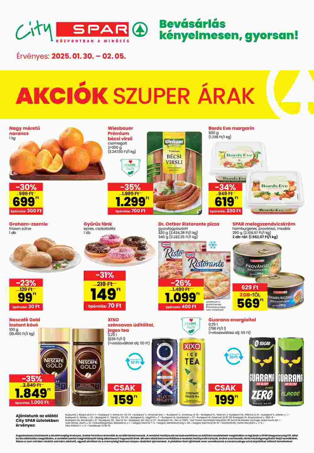 Spar akciós újság 2025.01.30-tól - 1. oldal.