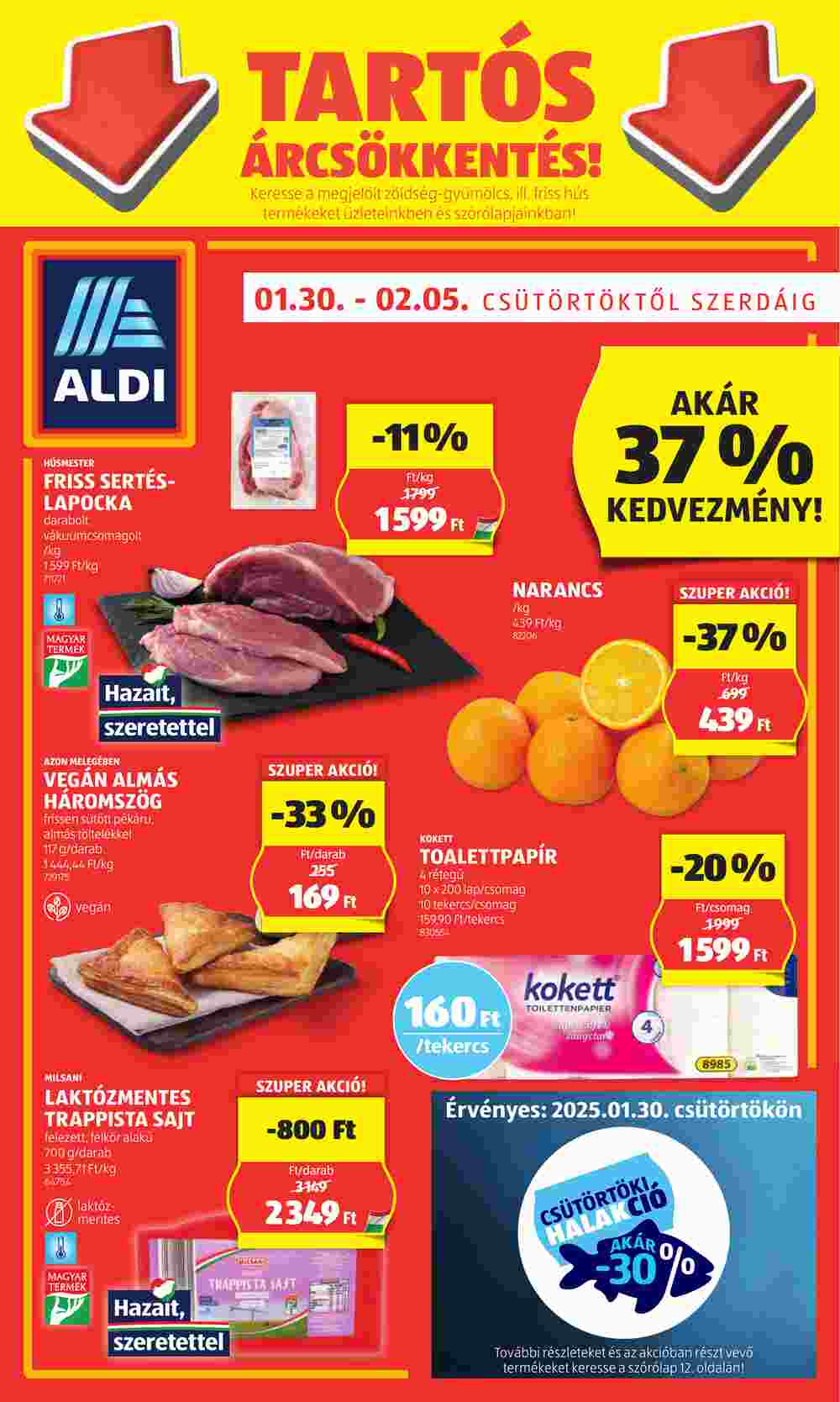 Aldi akciós újság 2025.01.30-tól - 1. oldal.