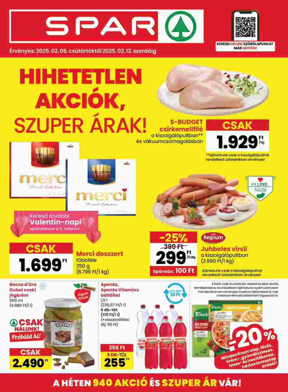 Spar akciós újság 2025.02.06-tól - 1. oldal.