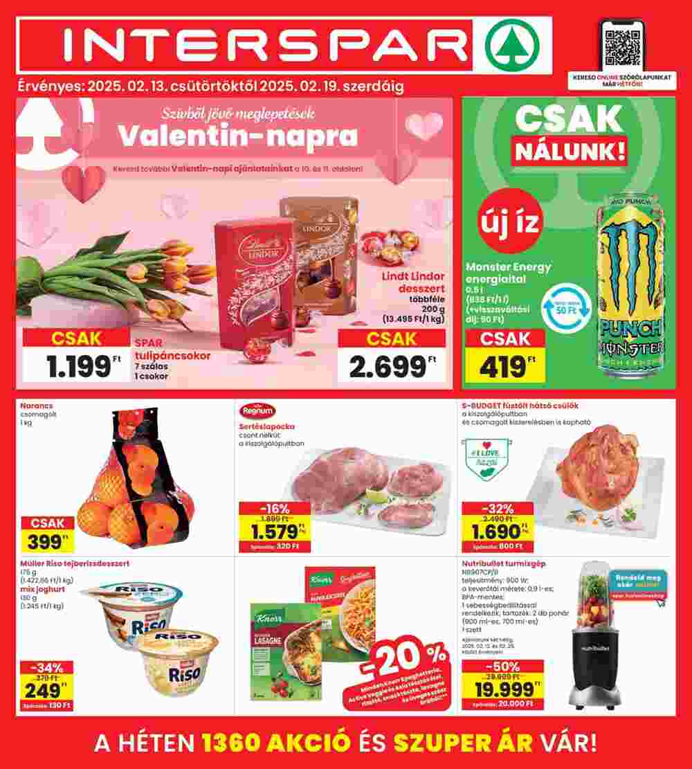 Interspar akciós újság 2025.02.13-tól - 1. oldal.