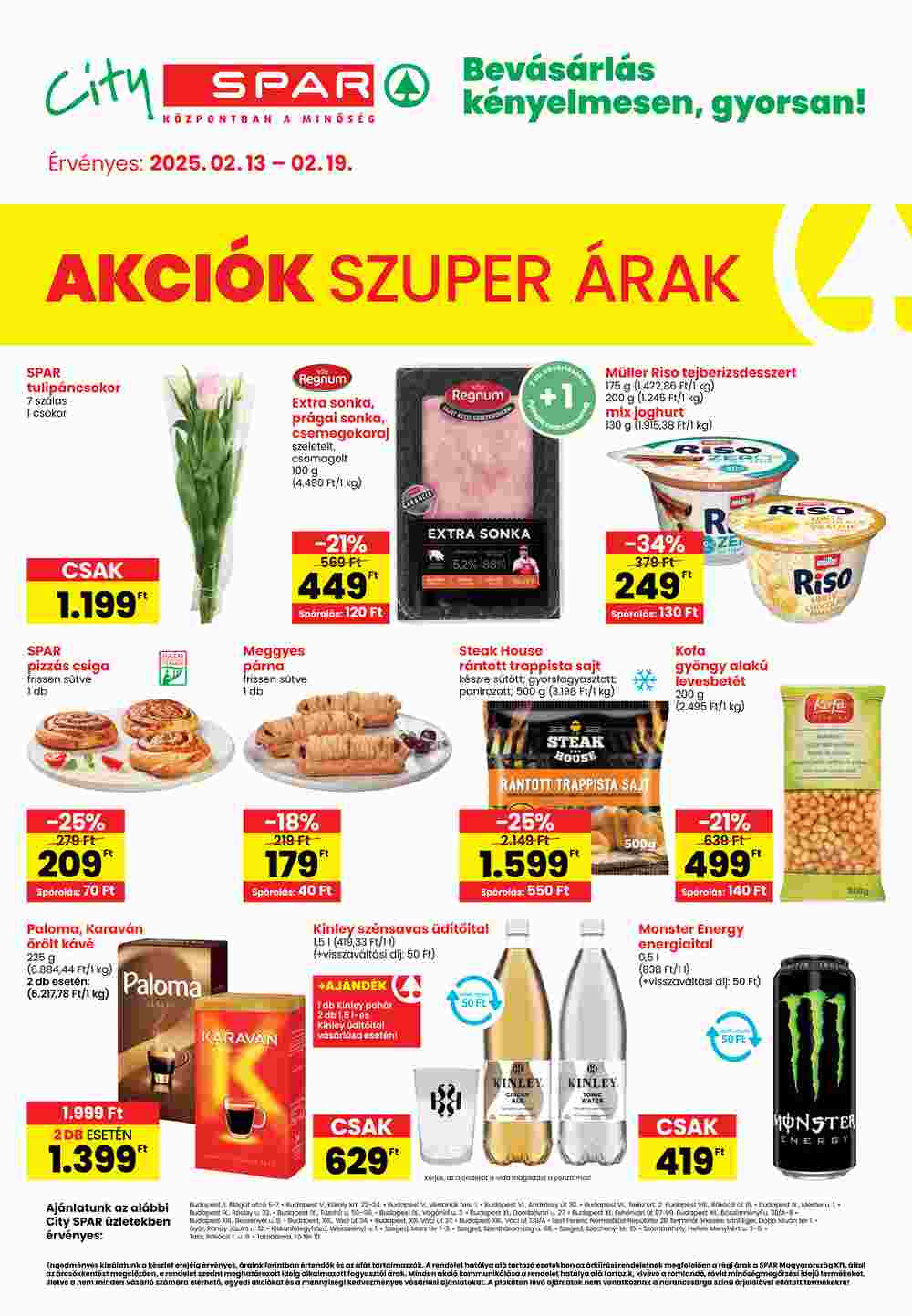 Spar akciós újság 2025.02.13-tól - 1. oldal.