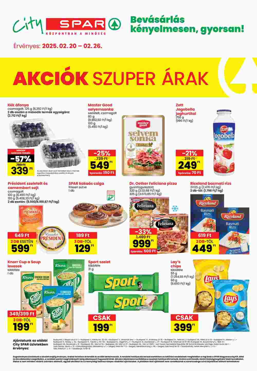 Spar akciós újság 2025.02.20-tól - 1. oldal.