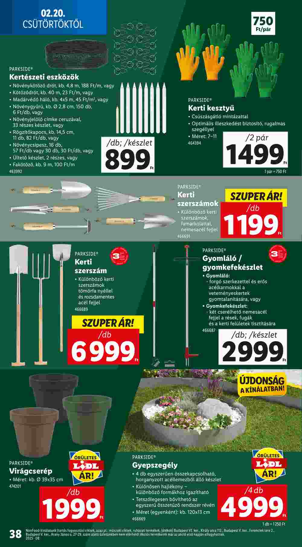 Lidl akciós újság 2025.02.20-tól - 38. oldal.