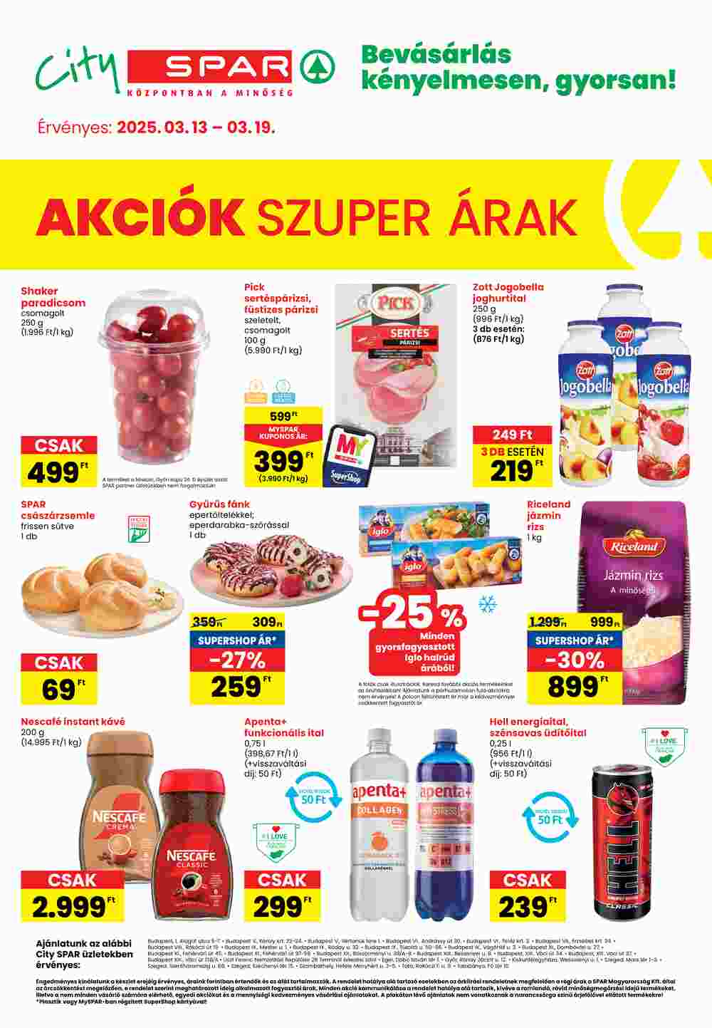 Spar akciós újság 2025.03.13-tól - 1. oldal.