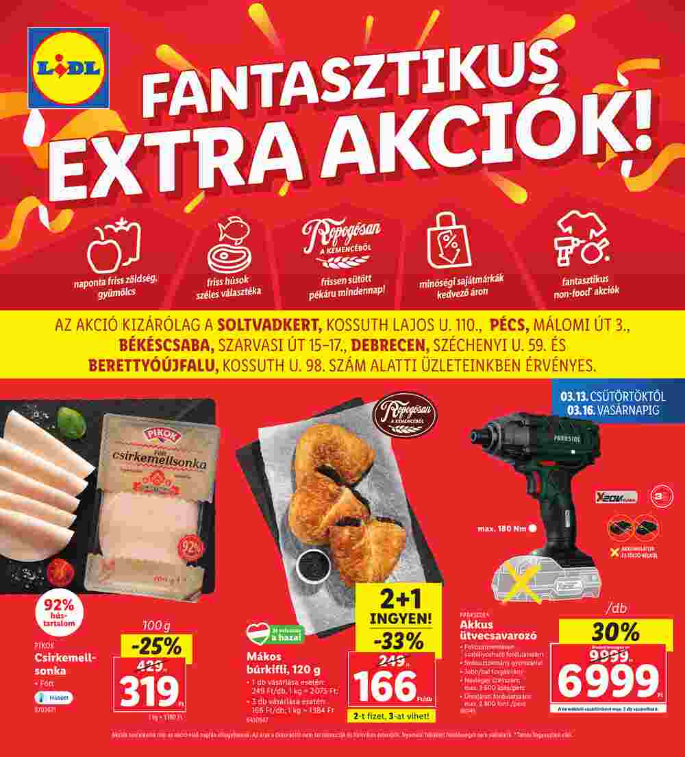 Lidl akciós újság 2025.03.13-tól - 1. oldal.