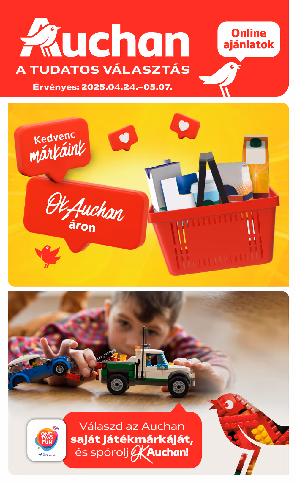 Auchan akciós újság 2025.04.24-től - 1. oldal.