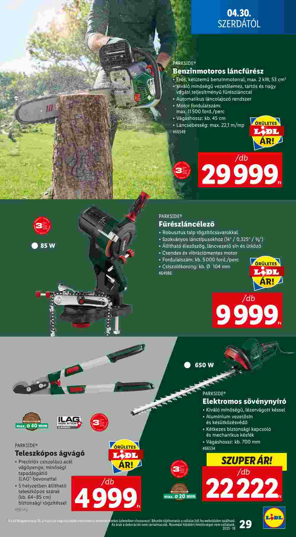 Lidl akciós újság 2025.04.30-tól - 29. oldal.