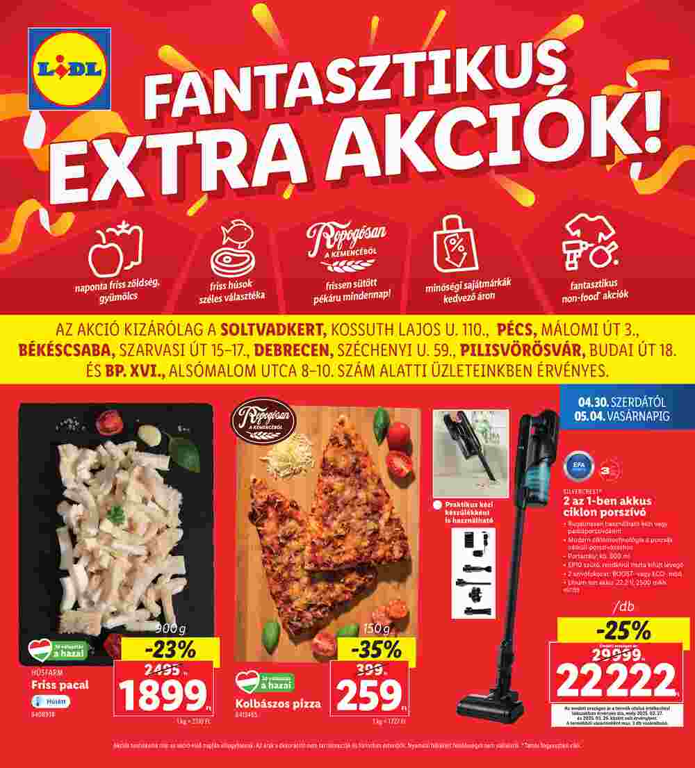 Lidl akciós újság 2025.04.30-tól - 1. oldal.