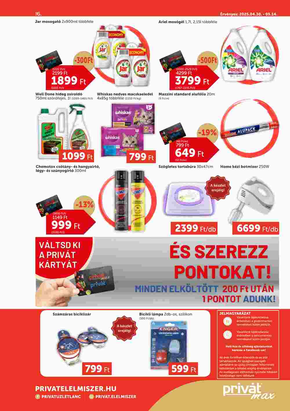 Privát akciós újság 2025.04.30-tól - 16. oldal.