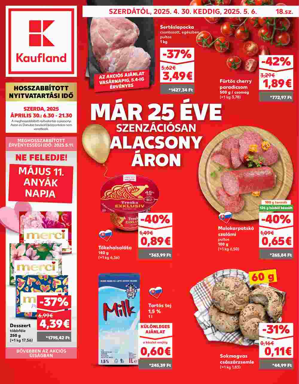 Kaufland akciós újság 2025.04.30-tól - 1. oldal.