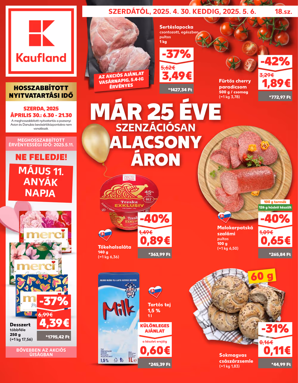 Kaufland akciós újság 2025.04.30-tól - 1. oldal.