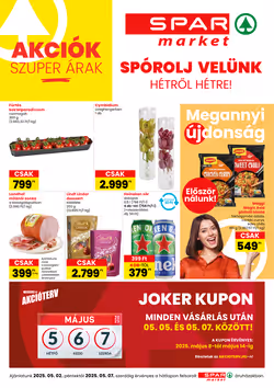 Spar Market akciós újság 2025.05.02-től