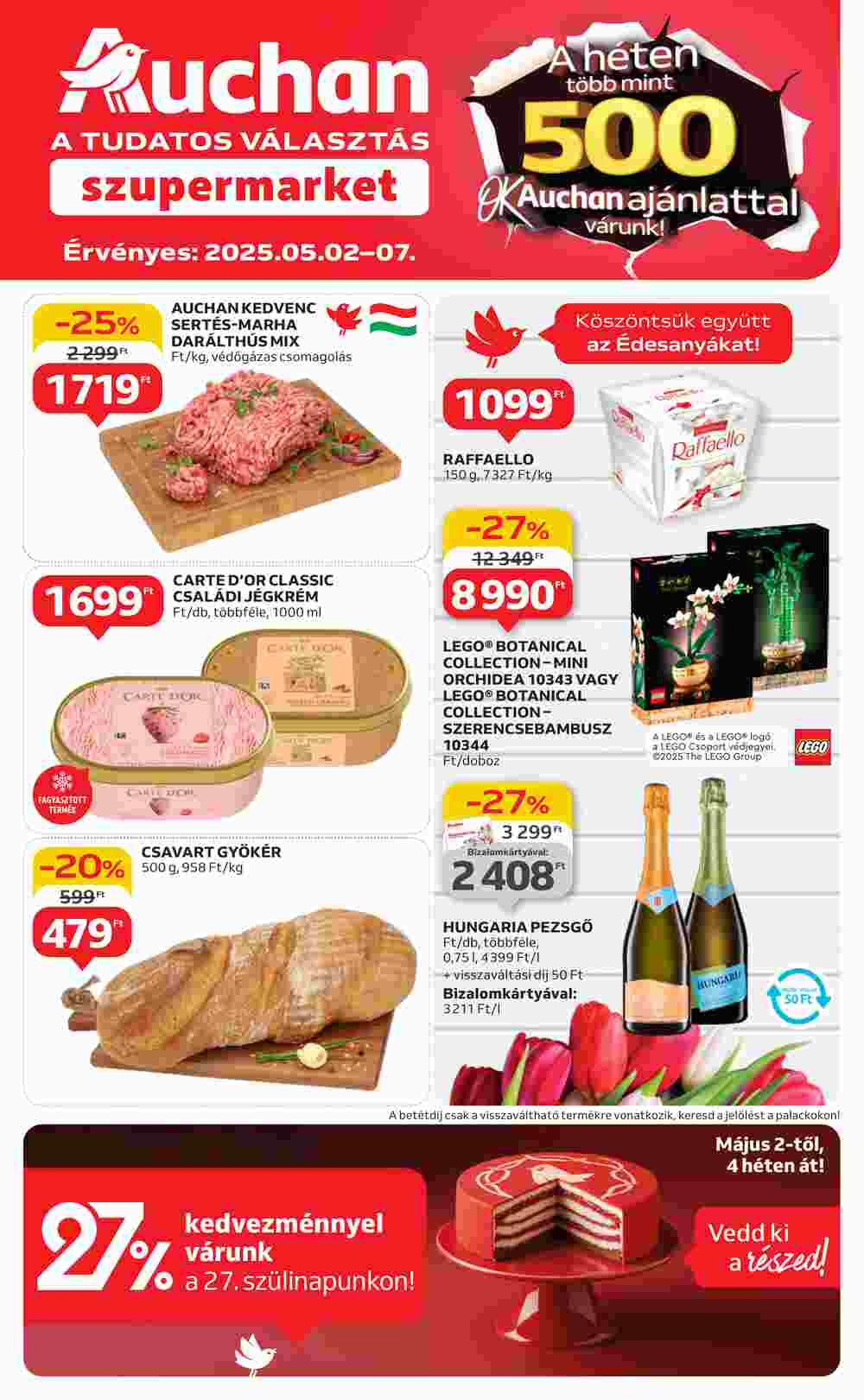 Auchan akciós újság 2025.05.02-től - 1. oldal.