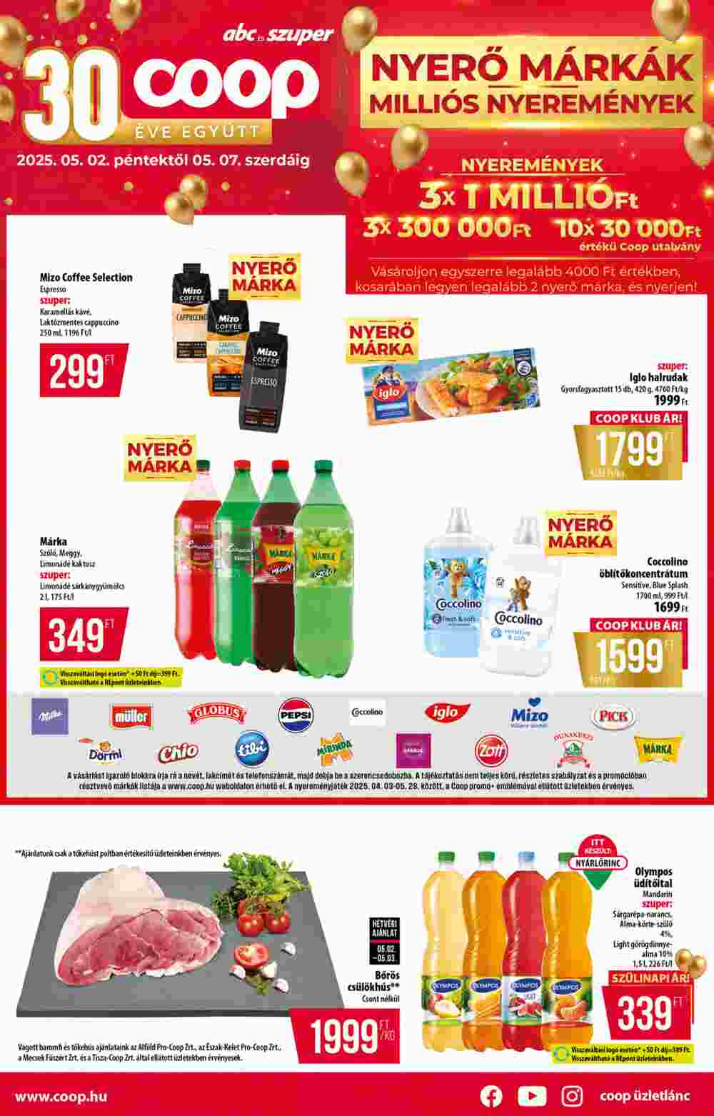 Coop akciós újság 2025.05.02-től - 1. oldal.