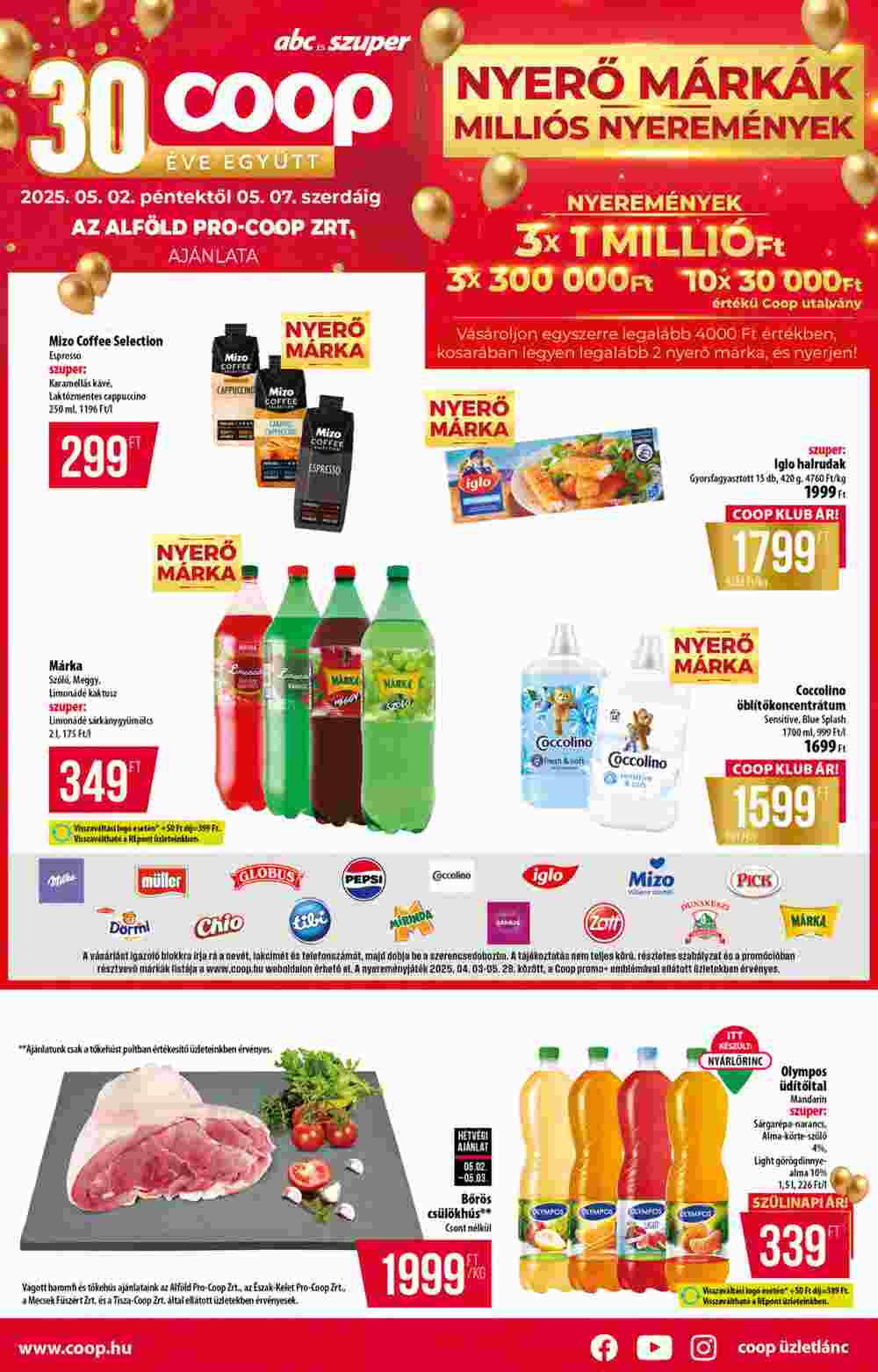 Coop akciós újság 2025.05.02-től - 1. oldal.
