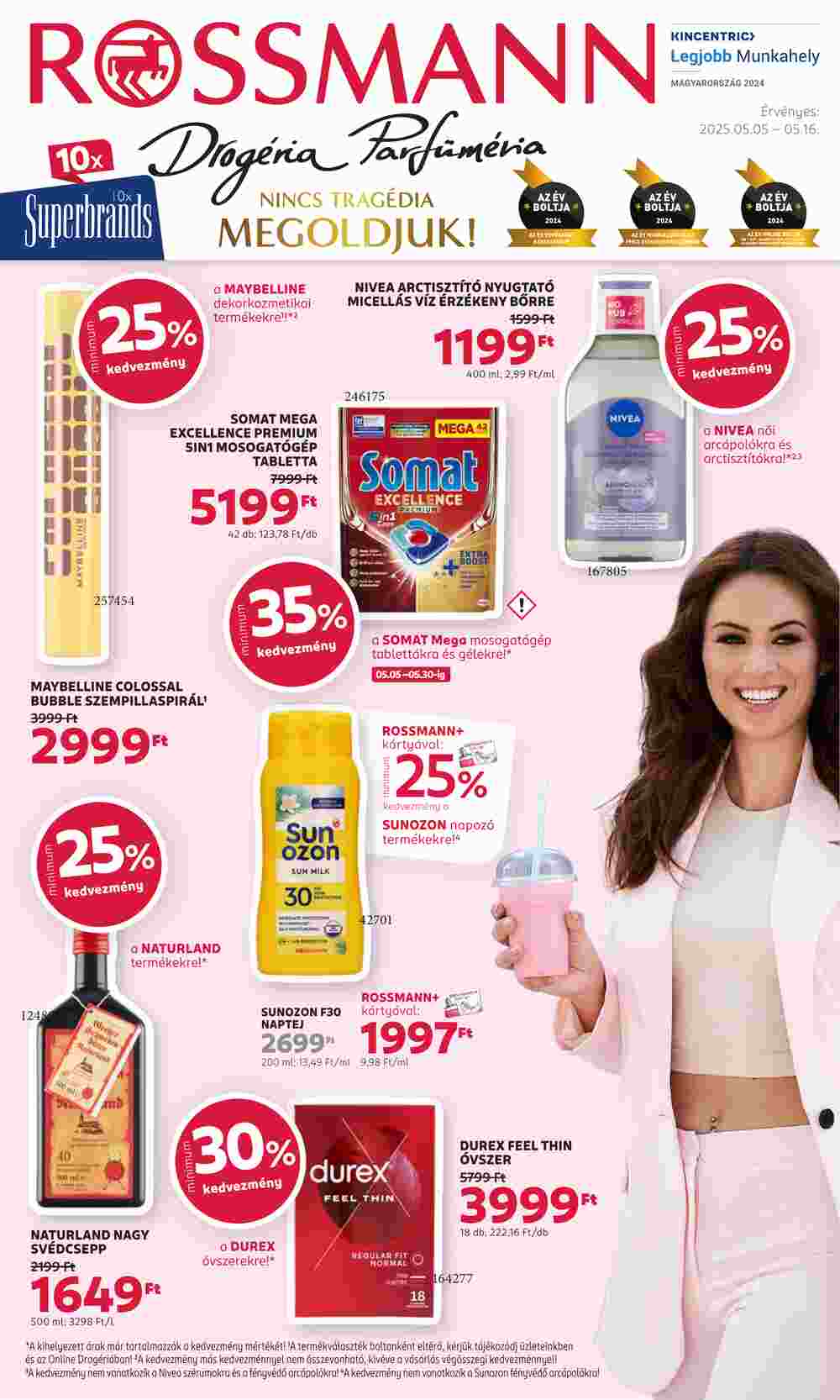 Rossmann akciós újság 2025.05.05-től - 1. oldal.