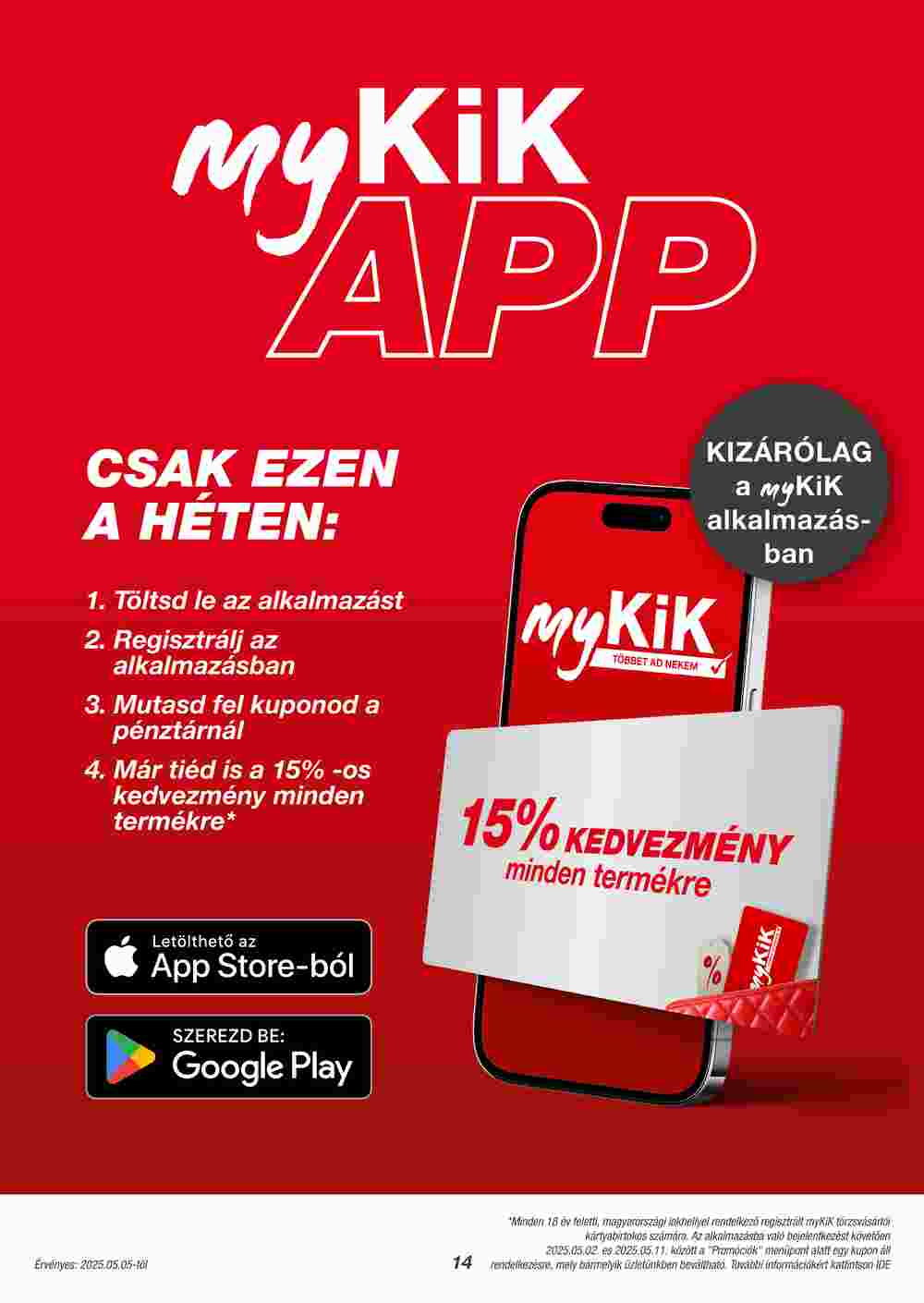 KIK akciós újság 2025.05.05-től - 14. oldal.