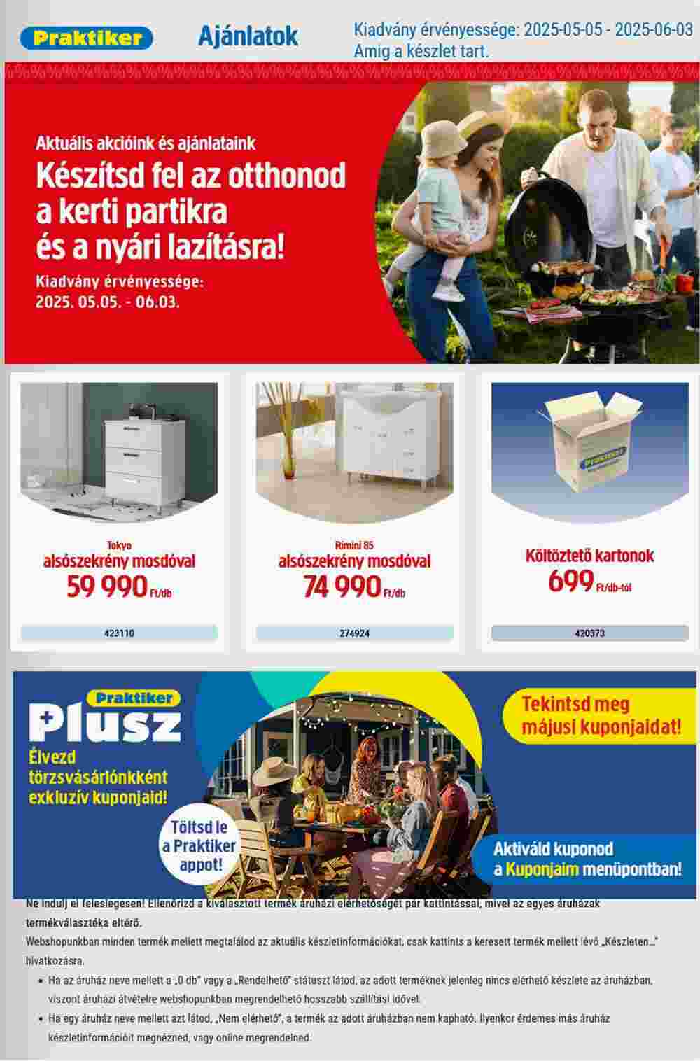 Praktiker akciós újság 2025.05.05-től - 1. oldal.