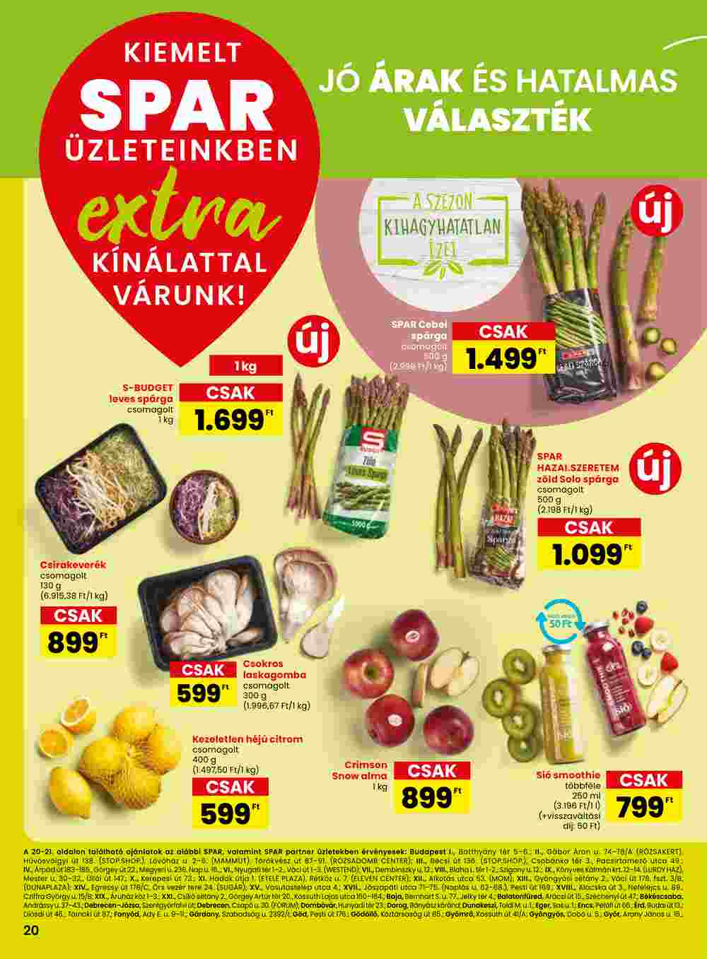 Spar Extra akciós újság 2025.05.08-tól - 1. oldal.