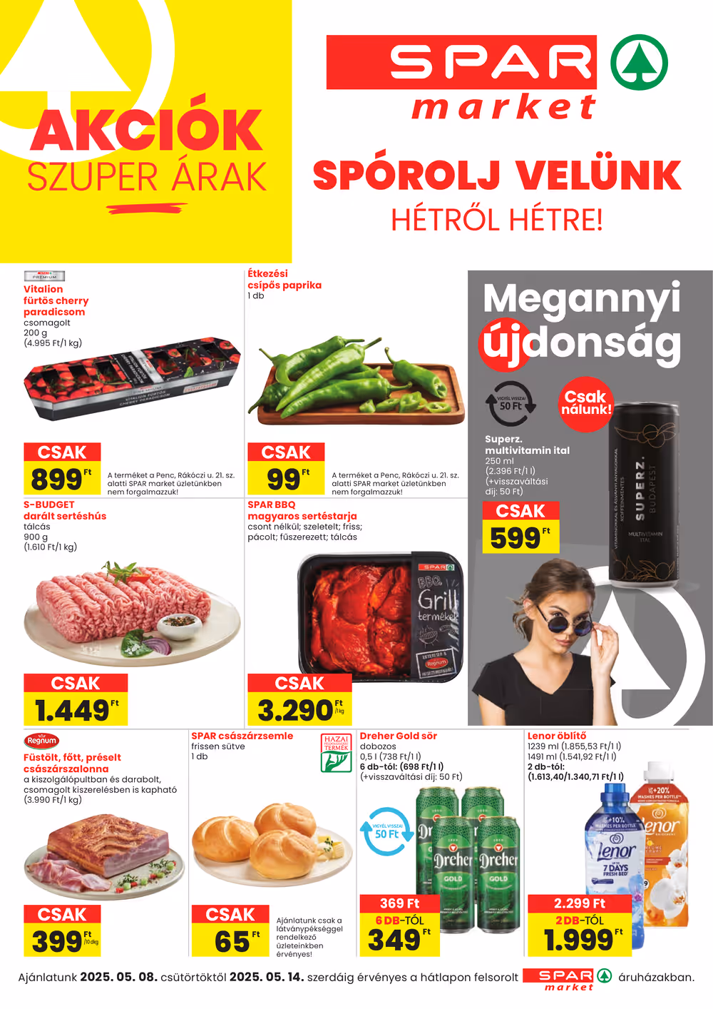 Spar Market akciós újság 2025.05.08-tól - 1. oldal.