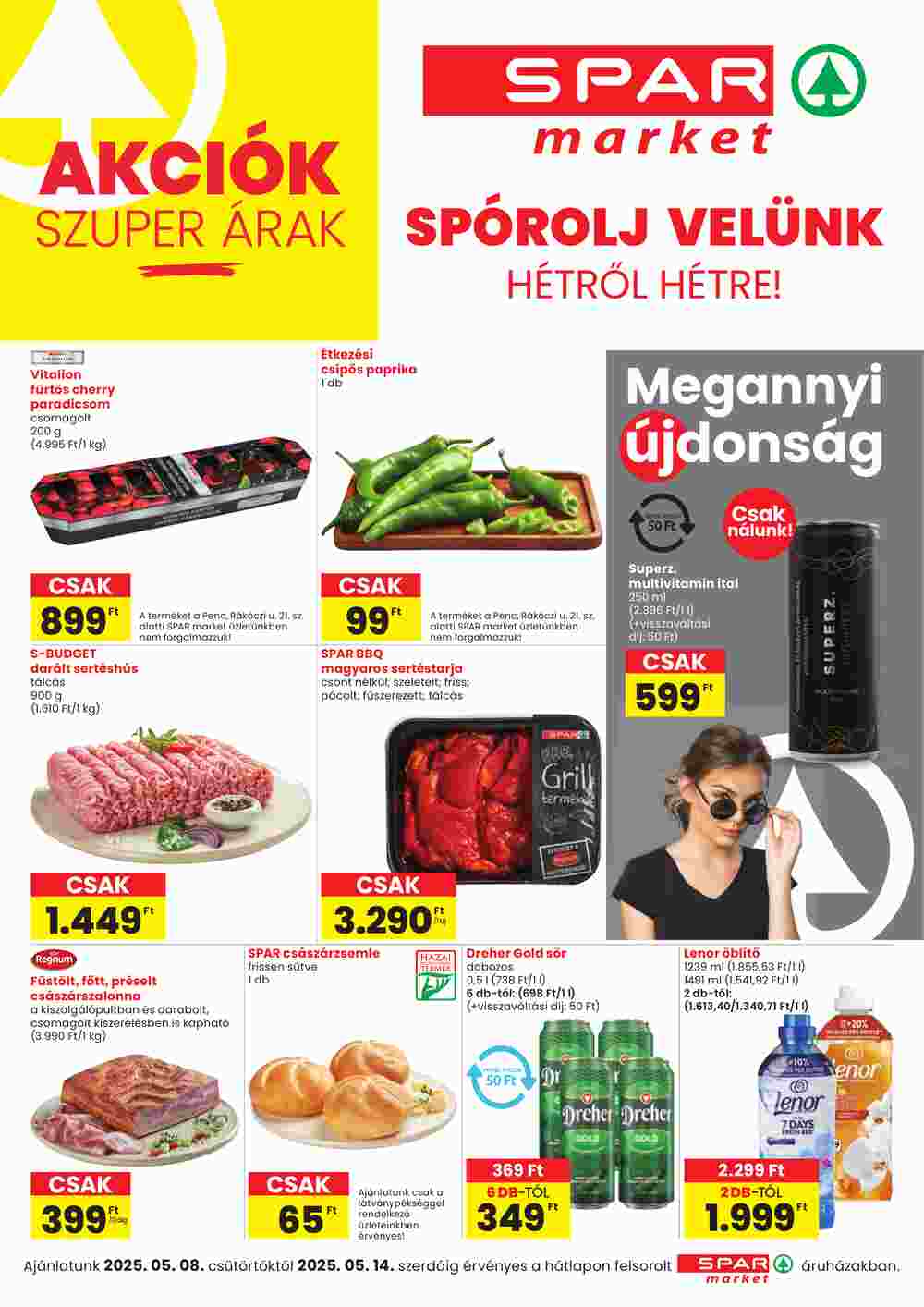Spar Market akciós újság 2025.05.08-tól - 1. oldal.