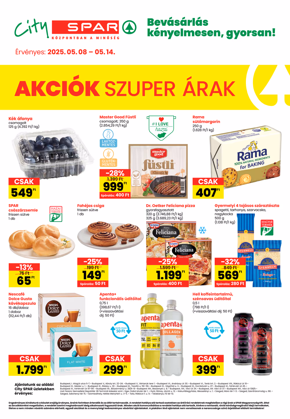 Spar akciós újság 2025.05.08-tól - 1. oldal.