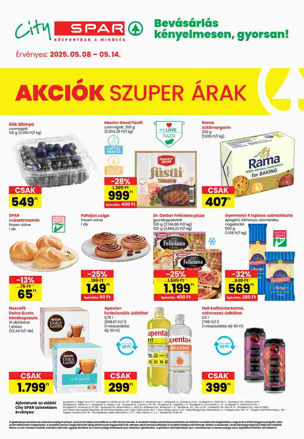 Spar akciós újság 2025.05.08-tól - 1. oldal.