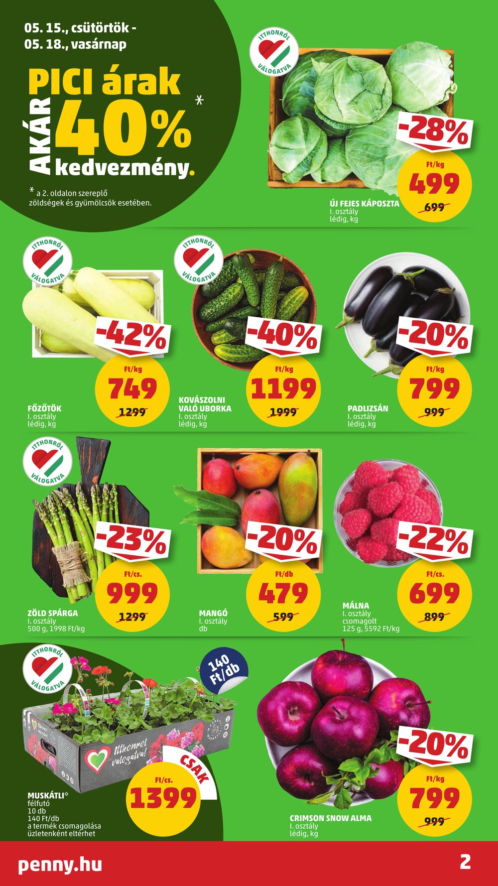 Penny Market akciós újság 2025.05.15-től - 2. oldal.