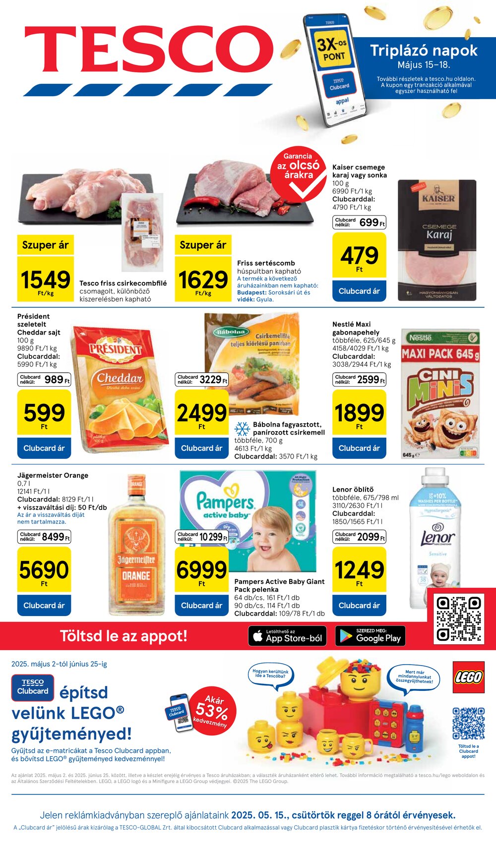 Tesco akciós újság 2025.05.15-től - 1. oldal.