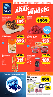 Aldi akciós újság 2025.05.15-től