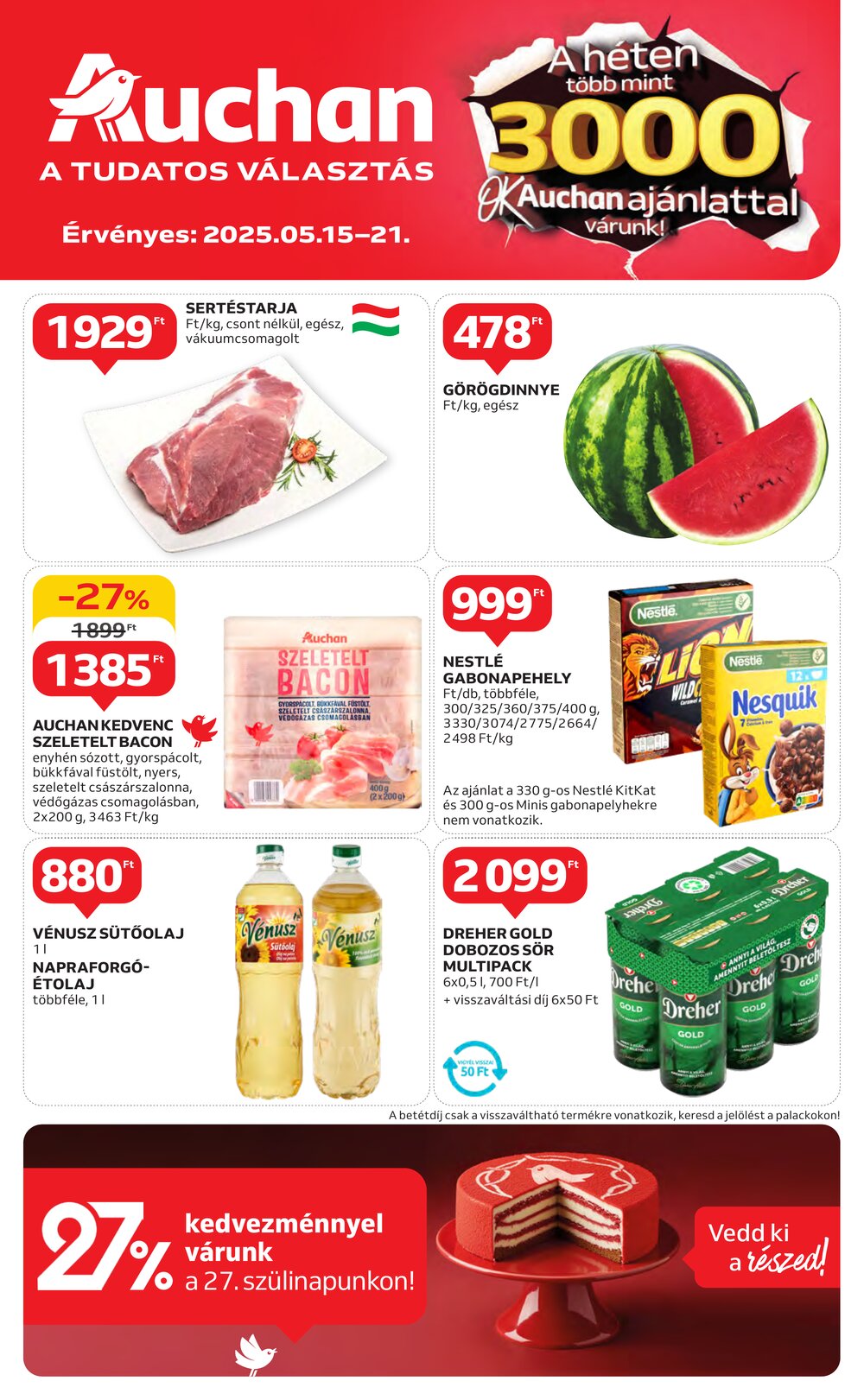Auchan akciós újság 2025.05.15-től - 1. oldal.