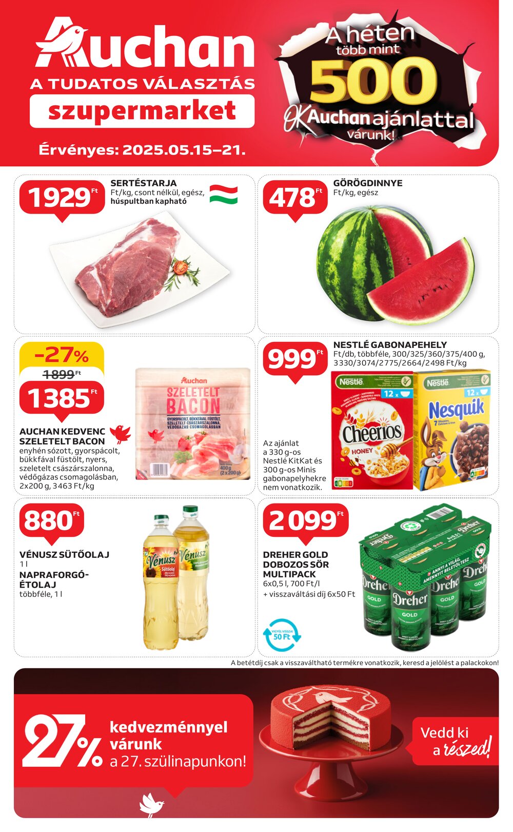 Auchan akciós újság 2025.05.15-től - 1. oldal.