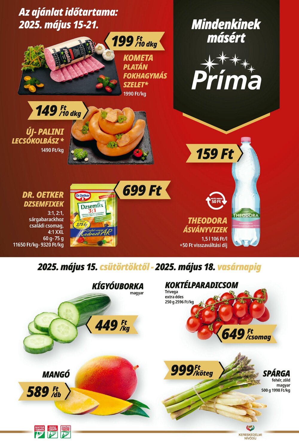 CBA akciós újság 2025.05.15-től - 1. oldal.