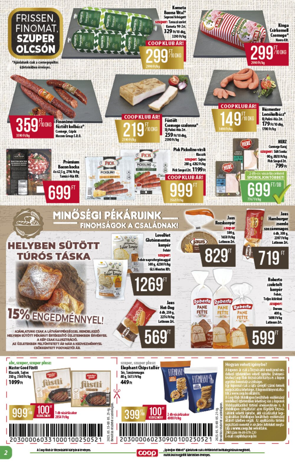 Coop akciós újság 2025.05.15-től - 2. oldal.