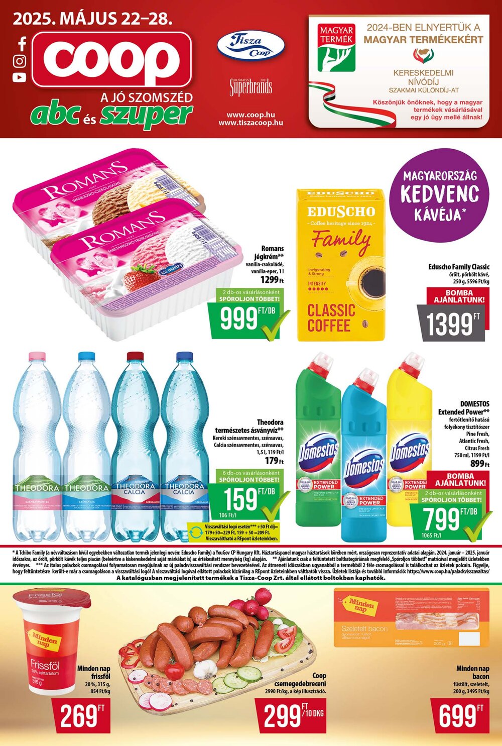 Coop akciós újság 2025.05.21-től - 1. oldal.