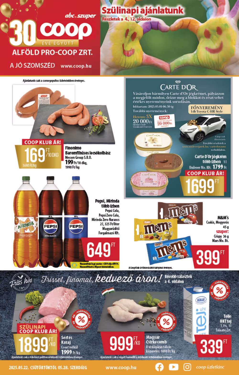 Coop akciós újság 2025.05.21-től - 1. oldal.
