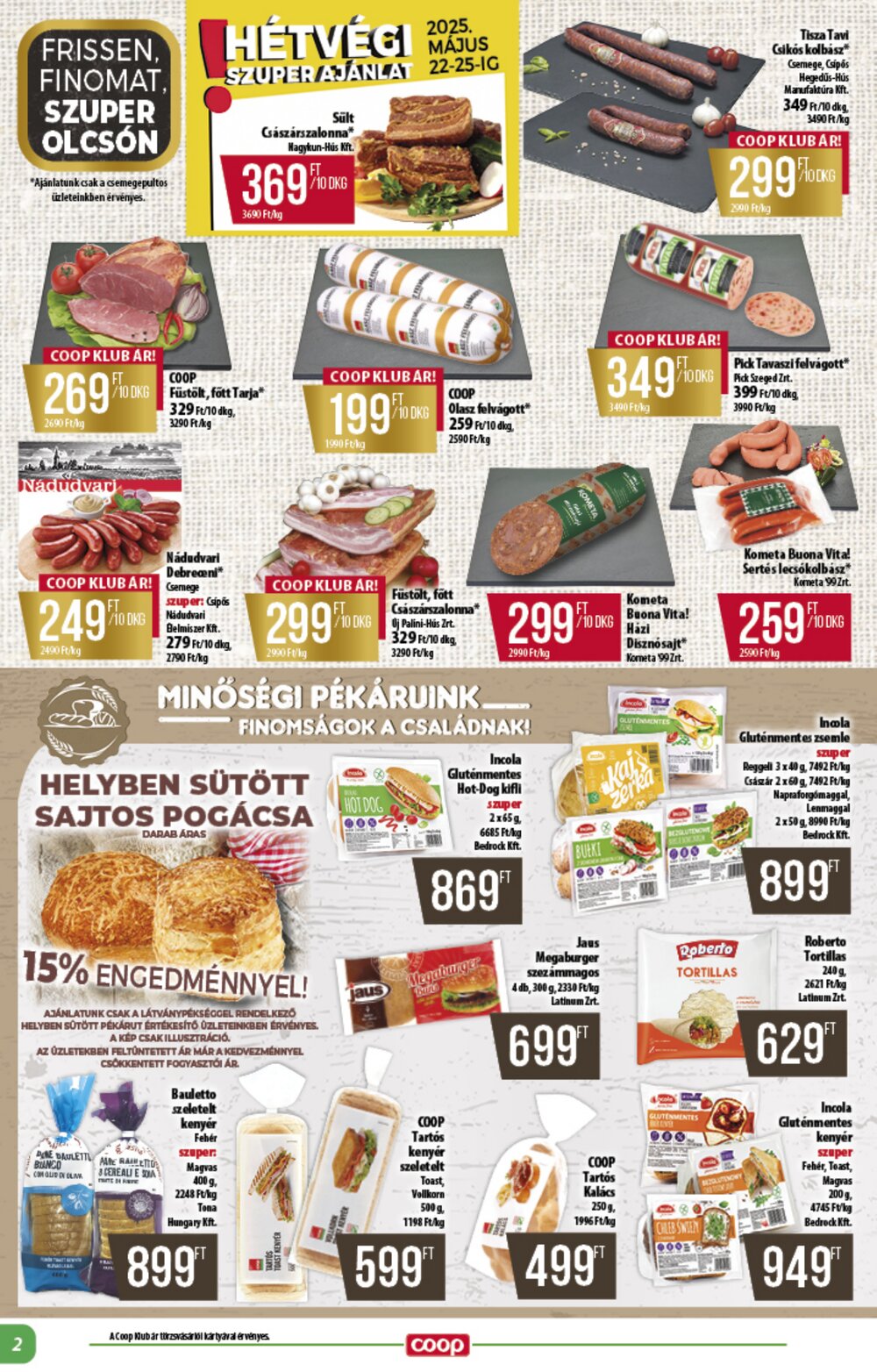 Coop akciós újság 2025.05.21-től - 2. oldal.