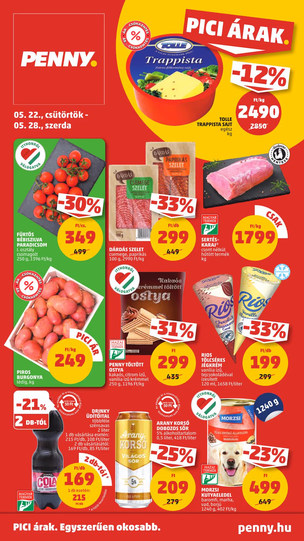 Penny Market akciós újság 2025.05.22-től - 1. oldal.