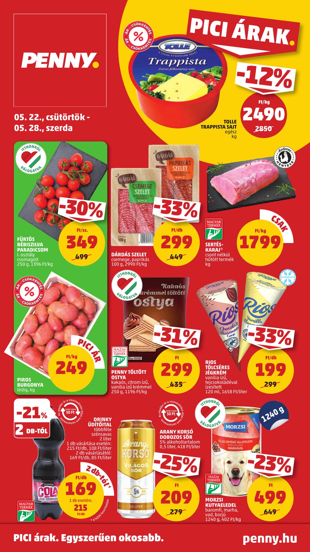 Penny Market akciós újság 2025.05.22-től - 1. oldal.