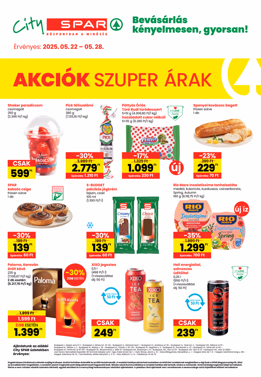 Spar akciós újság 2025.05.22-től - 1. oldal.